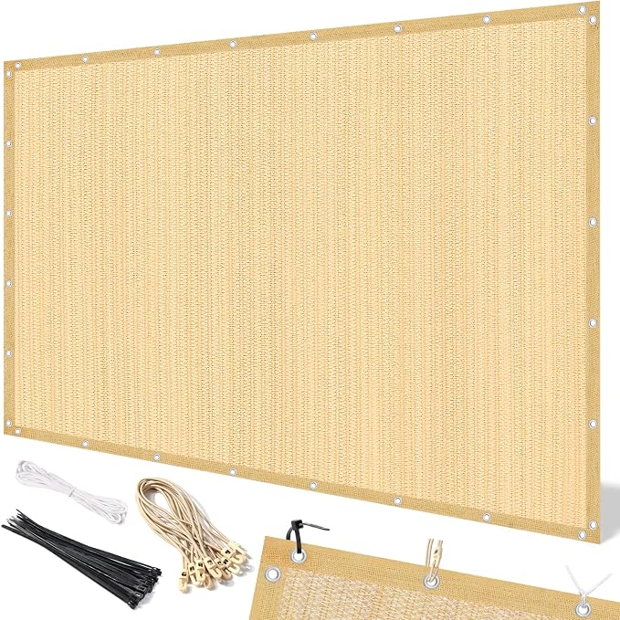 Artpuch 90% Sun Shade Cloth, 10 x 10 FT Pergola Shade Cover Canopy by Artpuch