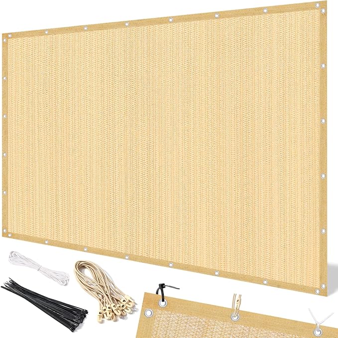 Artpuch 90% Sun Shade Cloth, 8 x 8 FT Pergola Shade Cover Canopy by Artpuch