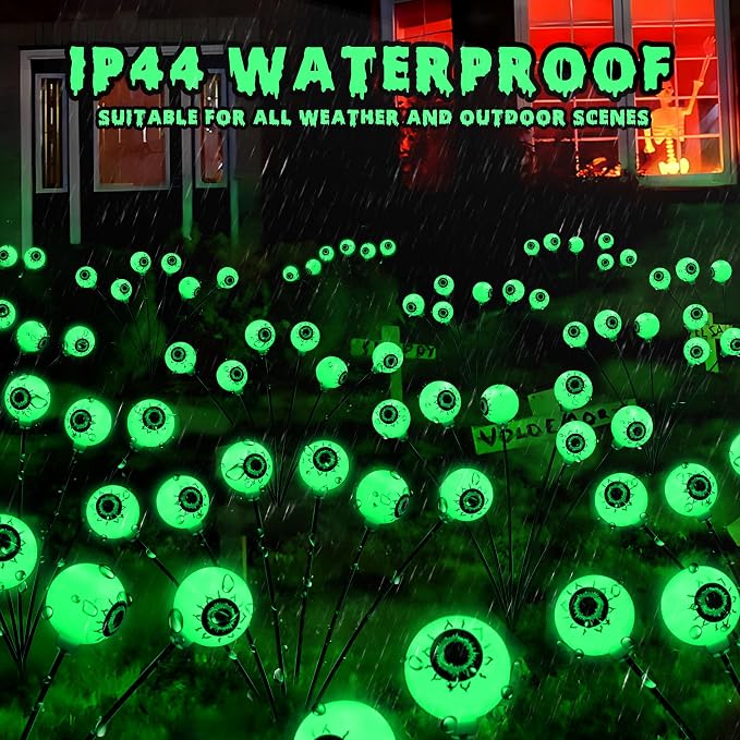 BrizLabs 8 Pack 48 LED Halloween Solar Lights, 2 Modes Outdoor Halloween - Image 4