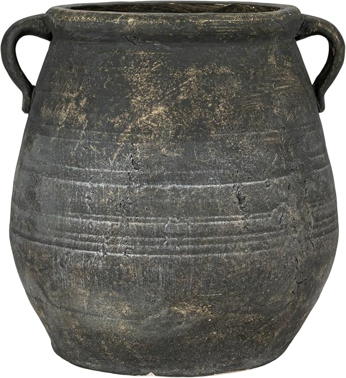 Creative Co-Op Whitewashed Terra-Cotta Urn - Image 6