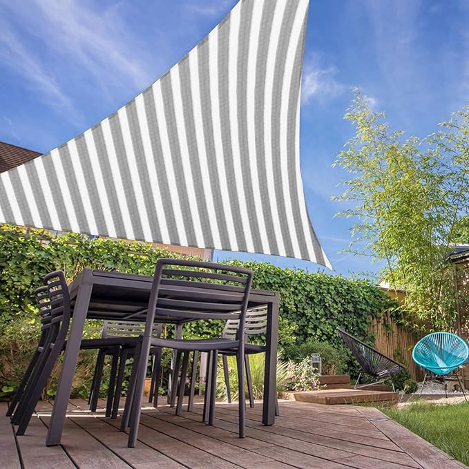 E&K Sunrise 11' x 11' x 11' Sun Shade Sail Triangle Canopy Shade Cover UV Block - Image 7