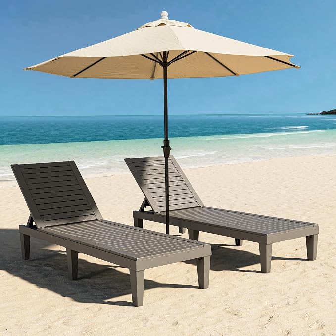 Lounge Chair, Pool Lounge Chairs Set of 2, Lounge Chair Outdoor, Waterproof Sun - Image 5