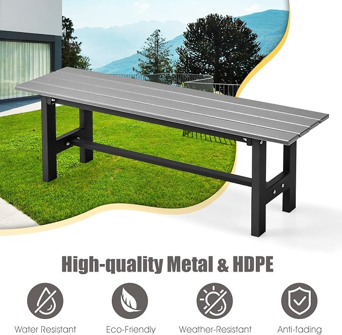 Giantex 2-Pack Outdoor Bench Seat - Image 7
