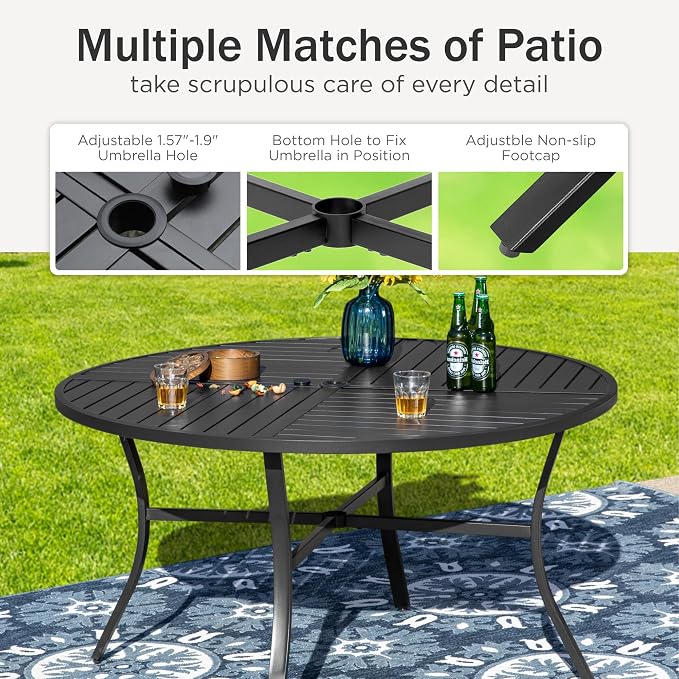 PHI VILLA 5 Pieces Outdoor Dining Set - Image 3