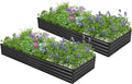 2PCS 6x3x1ft Galvanized Raised Garden Bed Kit, Galvanized Planter Raised Garden by Easllre