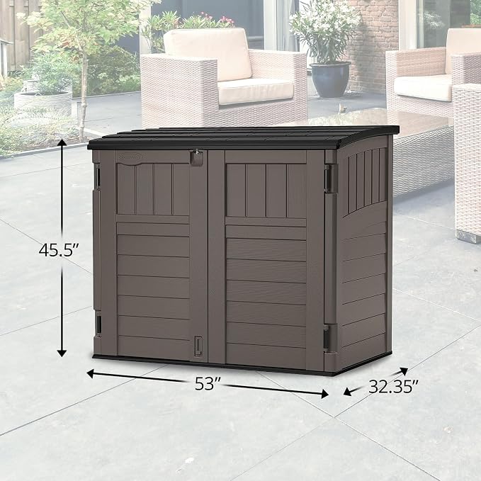 Suncast 34 Cu Ft Horizontal Resin Storage Shed - Image 2