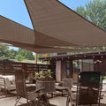 LOVE STORY Custom Size 9'x9'x9' Brown Sun Shade Sail Triangle Sunshade Fabric by LOVESTORY