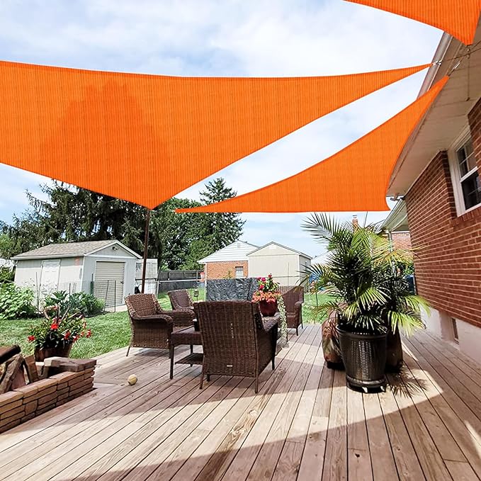 Patio Paradise 16' x 16' x 16' Sun Shade Sail Triangle Canopy Shade Cloth by Patio