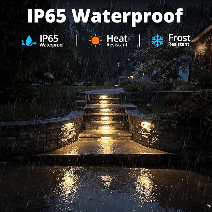 GKOLED 6.8 Inch LED Hardscape Lighting, Low Voltage Outdoor Retaining Wall - Image 6