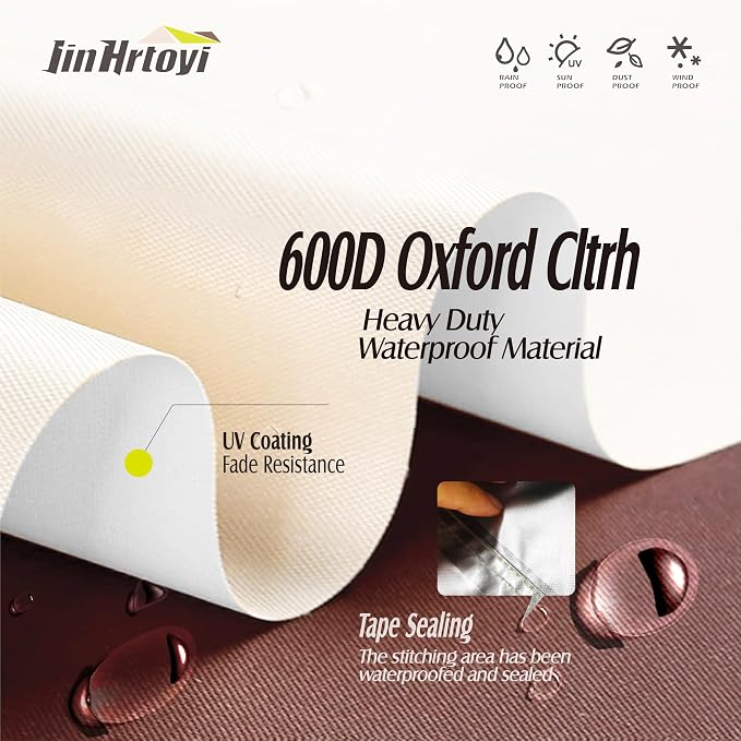 JinHrtoyi 3-Seater Outdoor Couch Cover, 93Wx40Dx35H inches Outdoor Furniture - Image 4
