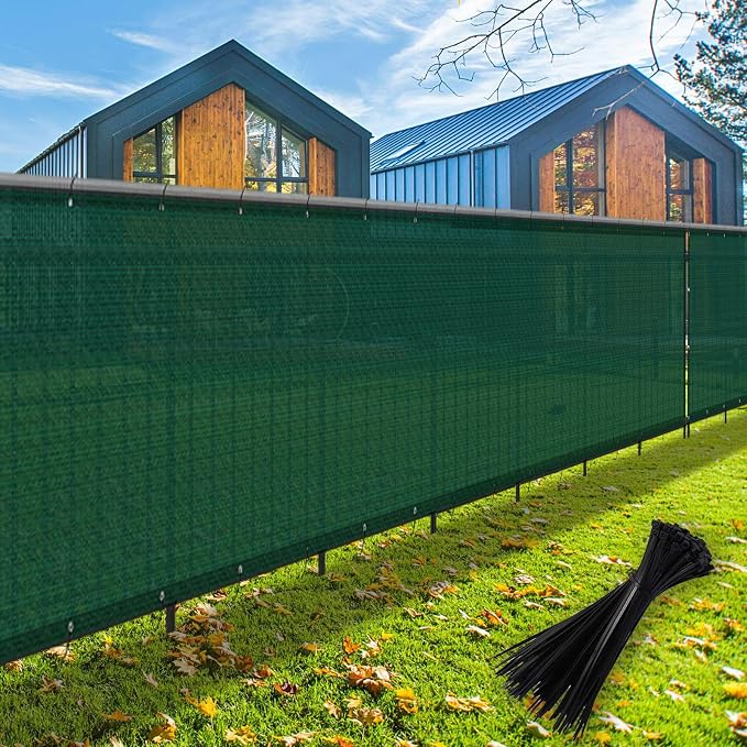 LOVE STORY Custom Size 3'x30' Dark Green Balcony Privacy Screen, UV Block - Image 7