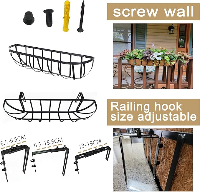 2pack 30-inch Window Sill Window Railing Planters - Image 5
