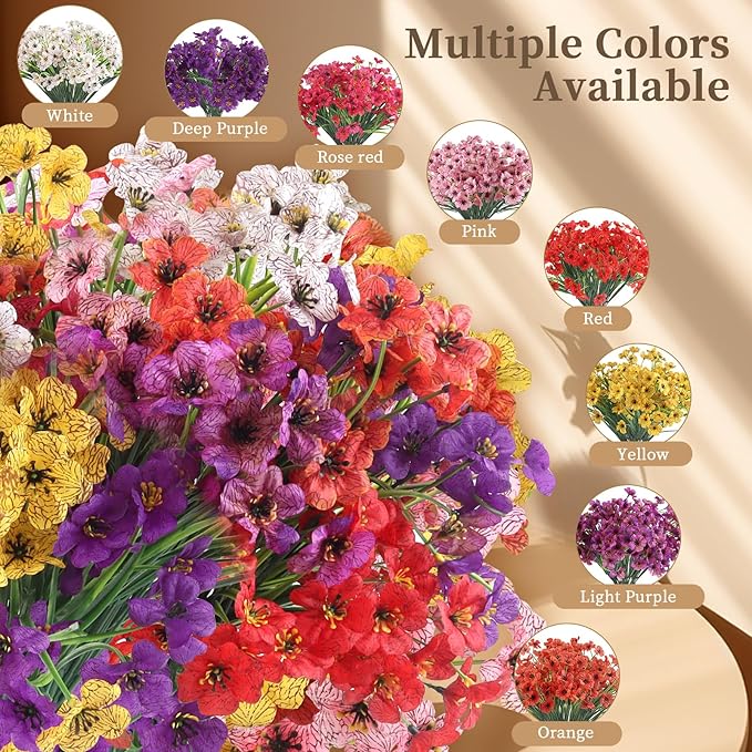 24 Rose Red Bundles Artificial Flowers - Image 3