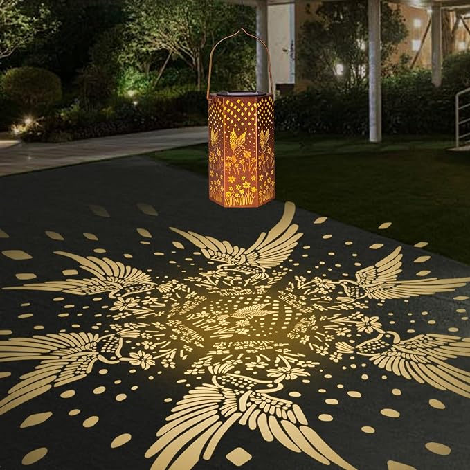 2 Pack Hummingbird Solar Lanterns Outdoor Waterproof - Image 3