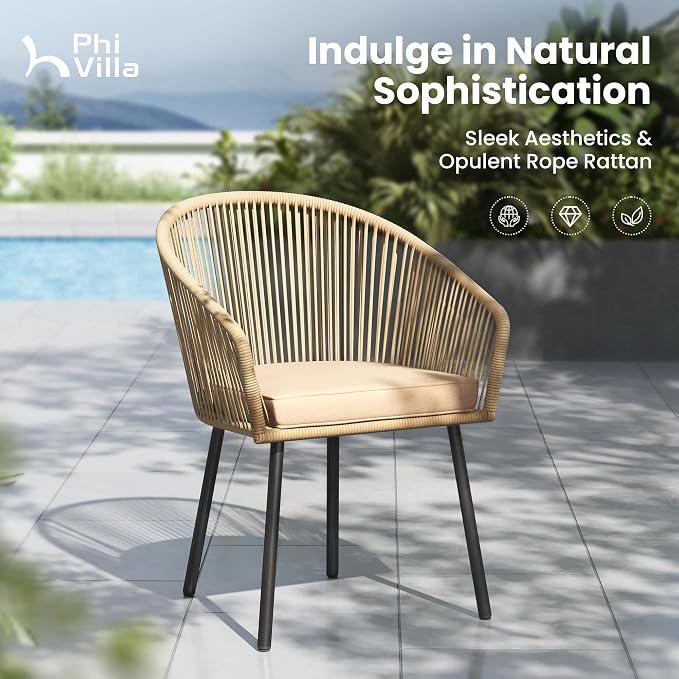 PHI VILLA 5 Pieces Outdoor Small Dining Set - Image 5