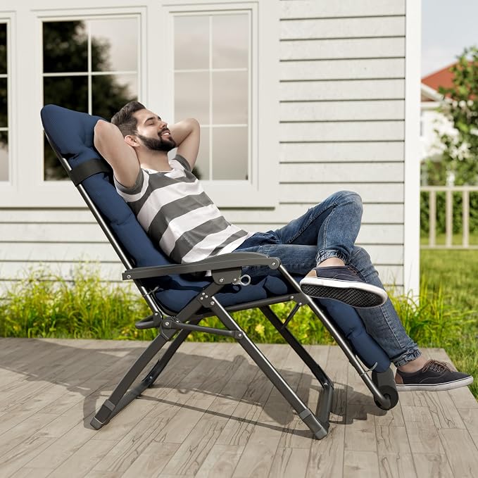 UDPATIO Oversized Zero Gravity Chair Set of 2, 29In XL Patio Reclining Chair - Image 2