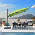 PURPLE LEAF 9 Feet Patio Umbrella Outdoor Cantilever Square Umbrella Aluminum by PURPLELEAF