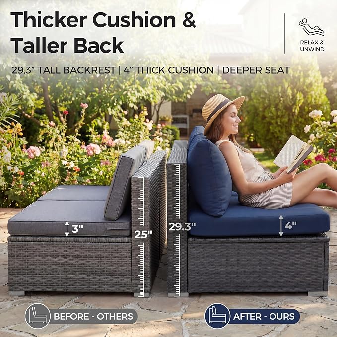 NICESOUL 13 Pcs Outdoor Furniture - Image 5