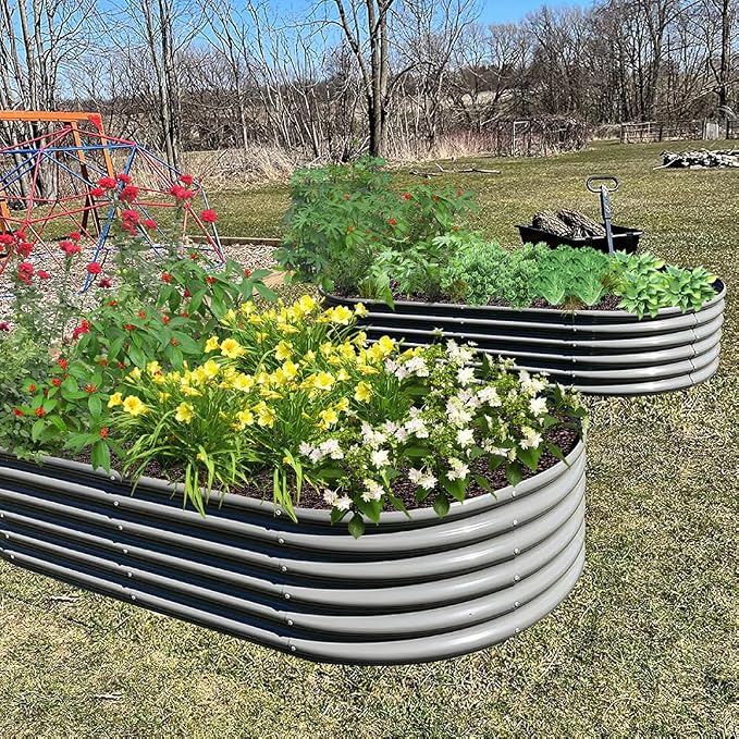 A ANLEOLIFE 5-Pack 6X2X1.5ft & 12X3X1.5ft Deep Root Galvanized Raised Garden - Image 6