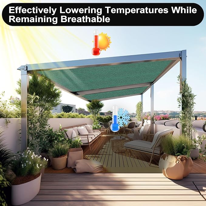 Artpuch 90% Sun Shade Cloth, 6 x 6 FT Pergola Shade Cover Canopy - Image 6