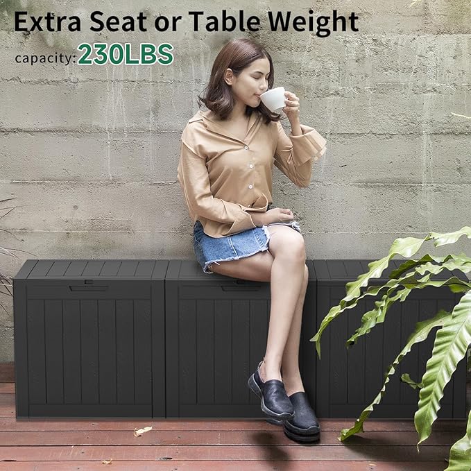 ROJIK 37 Gallon Outdoor Storage Box, Deck Box - Image 7