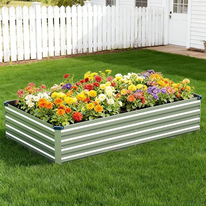 Vengarus 2 Pack 12x4x1FT Galvanized Raised Garden Bed Kit, Outdoor Metal - Image 5