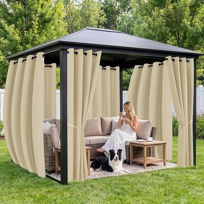 Patio Curtains Outdoor Waterproof 6 Panels - Image 4