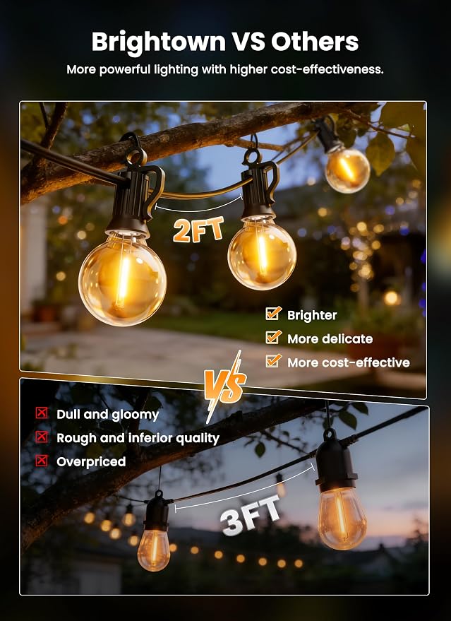 Brightown 75FT Solar String Lights Outdoor - Image 2