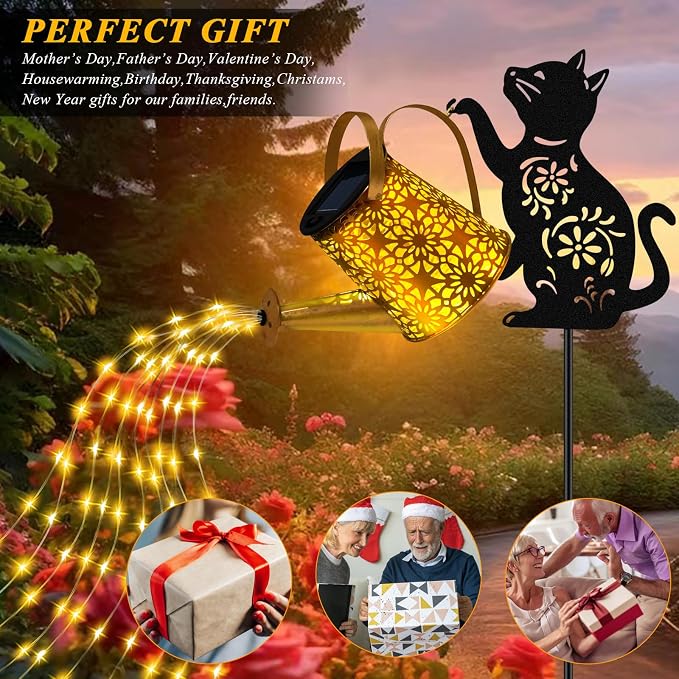 Solar Lights Outdoor Decorative, Watering Can - Image 6