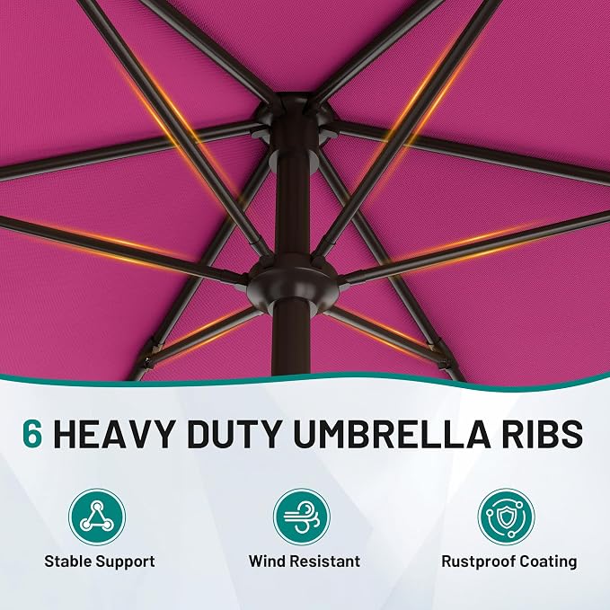 AreShark 7.5FT Patio Umbrella Table Market Umbrella - Image 5