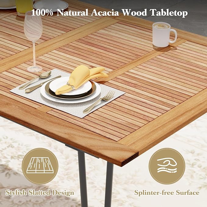 Tangkula 86.5" Large Patio Dining Table - Image 7