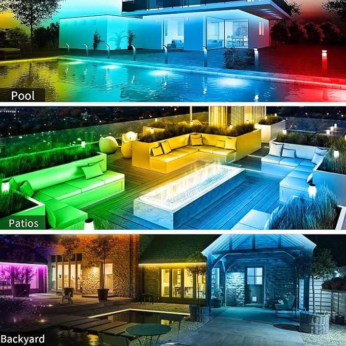 KSIPZE Outdoor LED Rope Lights, IP68 Waterproof Outside Led Lights - Image 6
