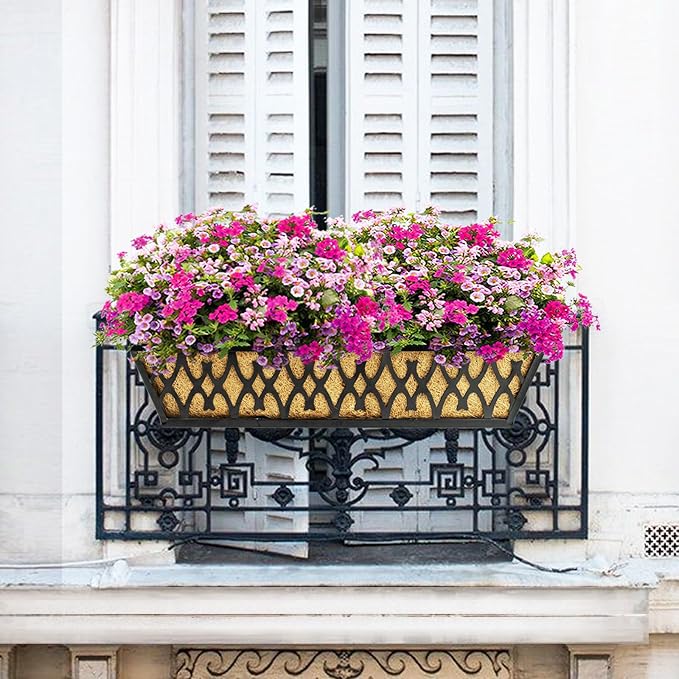 6 Pack 30 Inch Window Boxes Planters Railing Planter Box - Image 4