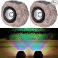 Solar Rock Lights Outdoor Waterproof, 2 Pack LED Colored Garden Rock Solar Light by SSCDFDC