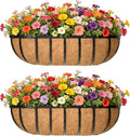 24 Inch Railing Planter Window Box Deck Balcony Rail Planter by EIMQUVW