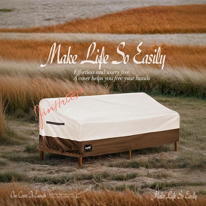 JinHrtoyi 3-Seater Outdoor Couch Cover, 79Wx38Dx35H inches Outdoor Furniture - Image 4