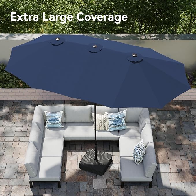PHI VILLA 15ft Large Patio Umbrellas - Image 2