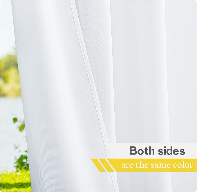 NICETOWN 2 Panels Waterproof Outdoor Curtains - Image 5