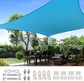 Quictent 12x16ft 185G HDPE Rectangle Sun Shade Sail Canopy 98% UV Block Outdoor by QUICTENT