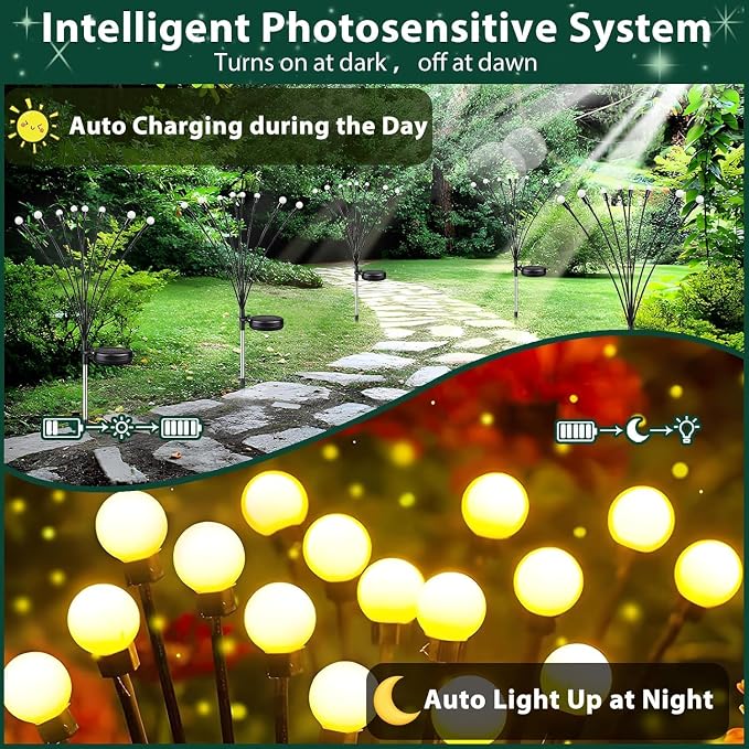 6-Pack Garden Solar Lights, 48 LED Solar Lights Outdoor - Image 7