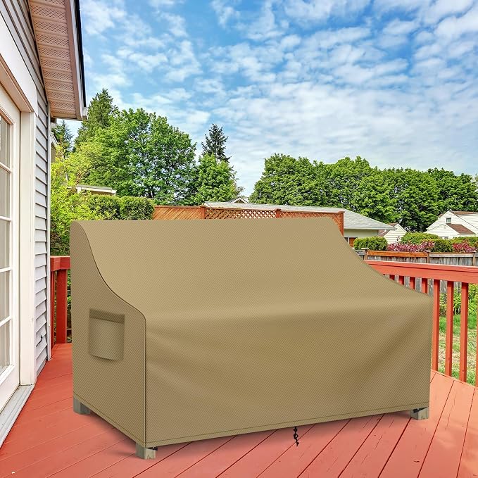 WLEAFJ Patio Sofa Cover Waterproof, 2-Seater Patio Loveseat Cover, Heavy Duty - Image 7