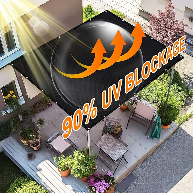Artpuch 90% Sun Shade Cloth, 4 x 16 FT Pergola Shade Cover Canopy - Image 3