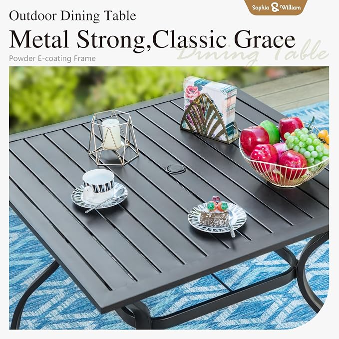 Sophia and William Swivel Patio Dining Set - Image 6