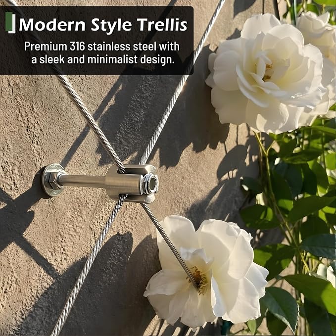 Wire Trellis for Climbing Plants Outdoor, 30-Set Wall Wire Trellis Kit - Image 2