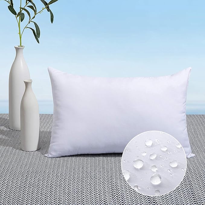 MIULEE Outdoor Pillows 12x20 Pillow Insert Throw Pillow Insert, Water-Resistant by MIULEE