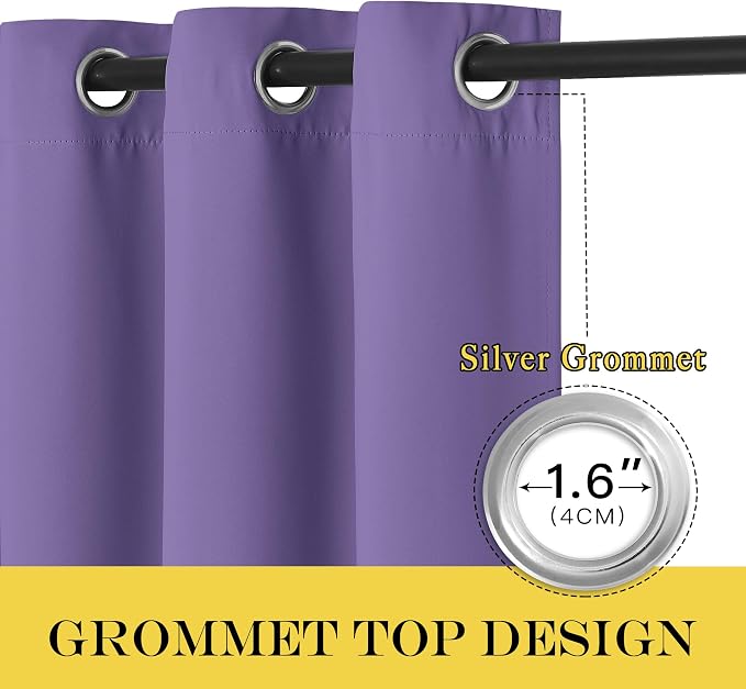 NICETOWN Blackout Patio Curtains 100 x 95 Inches Long - Image 5