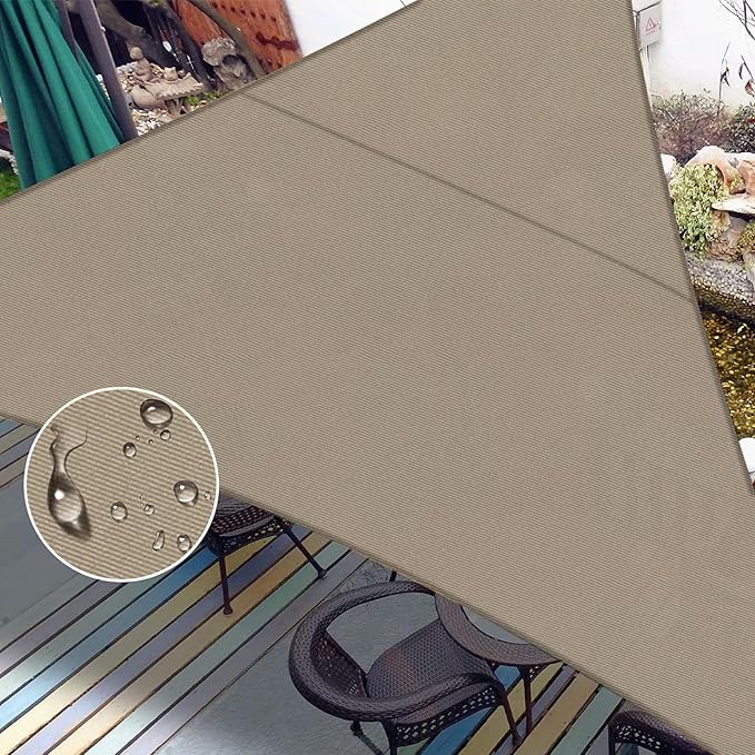 LOVE STORY Right Triangle 8'x12'x14.4' Waterproof Sun Shade Sail Canopy UV Block by LOVESTORY