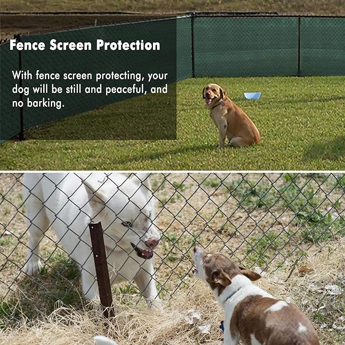 UPGRADE Privacy Fence Screen 6'x8' Dark Green Outdoor 90% Visibility Blockage - Image 7