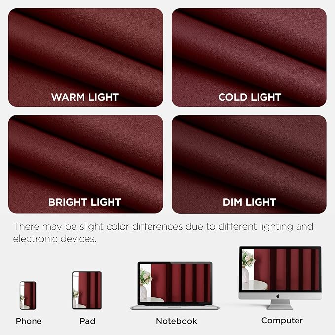 Joydeco Blackout Patio Sliding Door Curtains 84 Inches Long, Grommet Privacy - Image 9