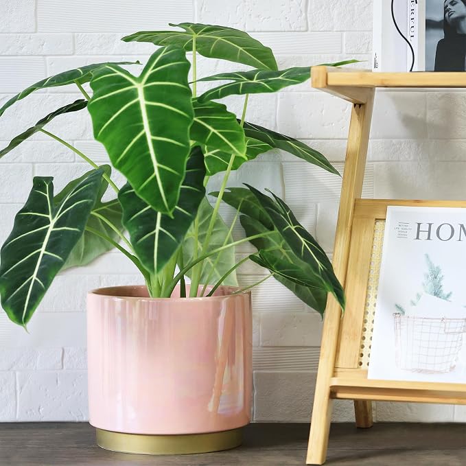 Gepege Pink Indoor Plant Pots for Plants, Large Ceramic Planter - Image 3